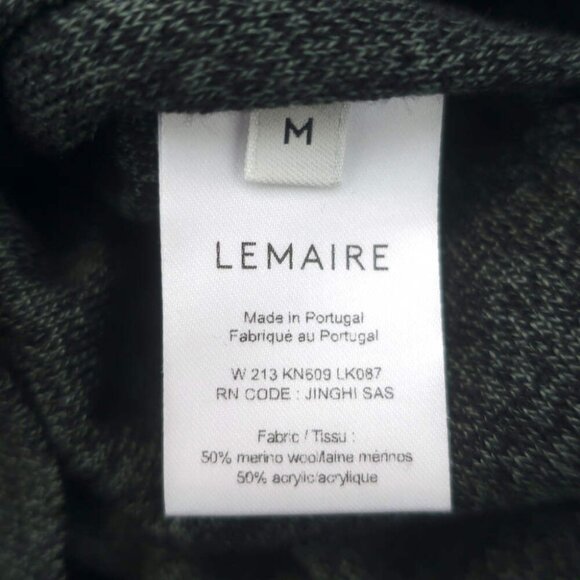 Lemaire Abiti Buttoned-Front Midi Dress Charcoal Wool-Blend Size Medium - Picture 7 of 8